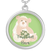 Bride Teddybear Necklace
