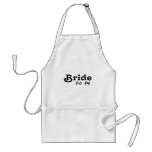 Bride To Be Black Text aprons