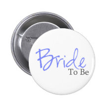 Bride To Be (Blue Script) Button