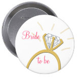 Bride to be button 4"