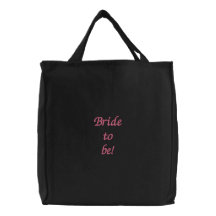Bride to be! embroidered tote bags