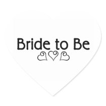 Bride To Be (Hearts) Stickers