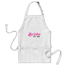 Bride To Be Pink Black Aprons