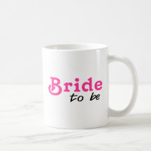 Bride To Be Pink Black Coffee Mugs