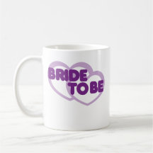 Bride to be Purple Hearts Coffee Mugs