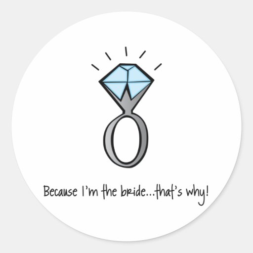 bride to be round stickers