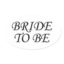 Bride To Be Script Black Sticker