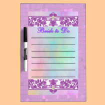 Bride To Do List dry erase boards