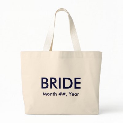 "BRIDE" tote bag - personalize date by rubymonkey