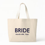 "BRIDE" tote bag - personalize date