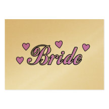 Bride Wedding Hearts Business Card Templates