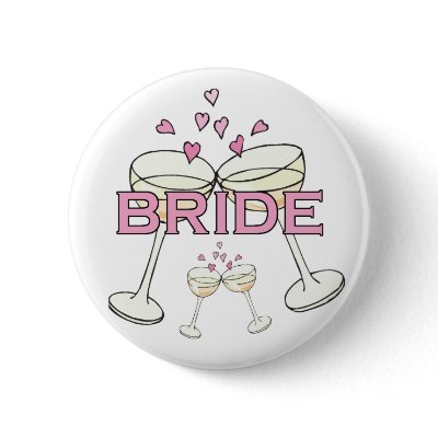 Bride Wedding ID Button by Aquavel