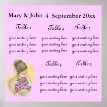 BRIDE  Wedding  seating chart. Poster