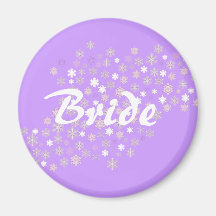 Bride Winter Wedding Magnets