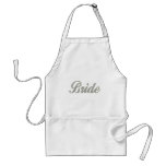 Bride with bling aprons