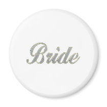 Bride with bling refrigerator magnets