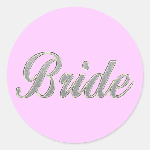 Bride with bling sticker