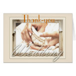 Bride with Bouquet Thank You Card
