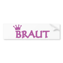bride with crown icon bumper sticker
