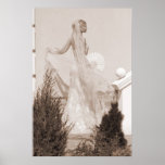 Bride With Fan Poster