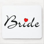 Bride with Heart Mousepads