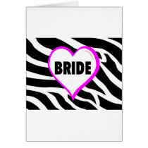 Bride (Zebra Stripes) Greeting Card