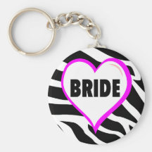 Bride Zebra Stripes Key Chains