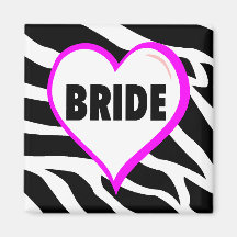 Bride  Zebra Stripes Magnet