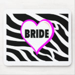 Bride Zebra Stripes Mouse Pads