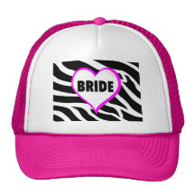 Bride  Zebra Stripes Trucker Hats