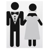 bridegroom and bride wedding icon custom letterhead