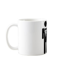 bridegroom and bride wedding icon mugs