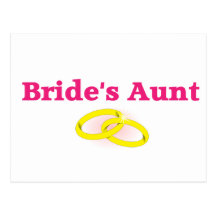 Bride's Aunt / Bride's Auntie Post Card