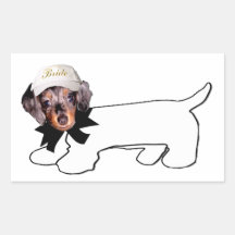 Bride's Autograph Hound Rectangle Sticker