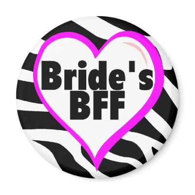 Brides BFF (Heart Zebra Print) by BacheloretteGirl