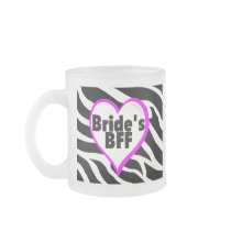 Brides BFF (Heart Zebra Print) Coffee Mugs