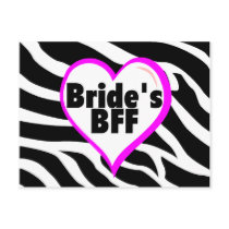 Brides BFF (Heart Zebra Print)