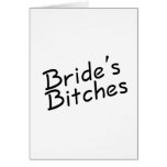 Brides Bitches Black Text Card