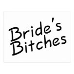 Brides Bitches Black Text Postcards