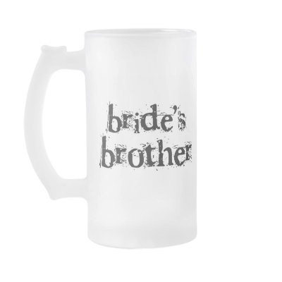 Bride's Brother Black Text Coffee Mugs by weddingsareus