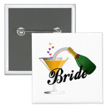 Brides Champagne Toast Pins