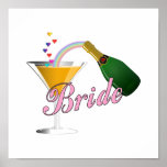 Brides Champagne Toast Print