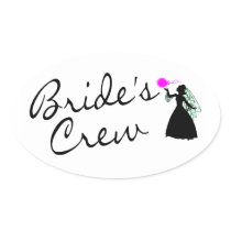 Brides Crew (Bride) Round Stickers