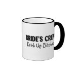 Brides Crew Drink Up Bitches Black Mugs