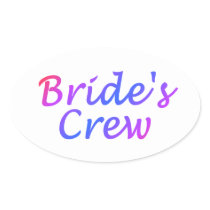 Brides Crew (Pastel) Round Stickers