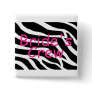 Brides Crew (Zebra Stripes) Button