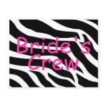 Brides Crew (Zebra Stripes) Post Cards