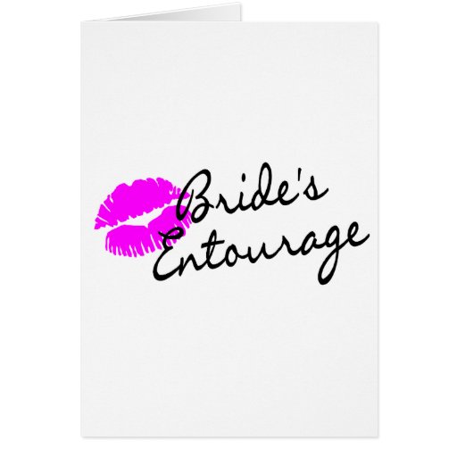 Brides Entourage (Kiss) Greeting Card