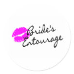 Brides Entourage (Kiss) Round Sticker