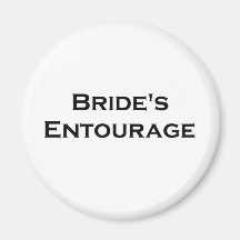 bride's entourage masculine writing gear magnets